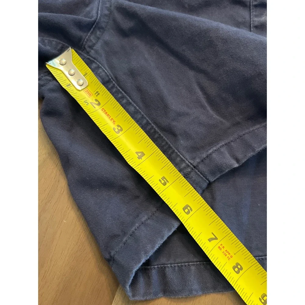Vintage 90's Polo Ralph Lauren‎ Navy Blue Cotton Elastic Waist Drawstring Shorts